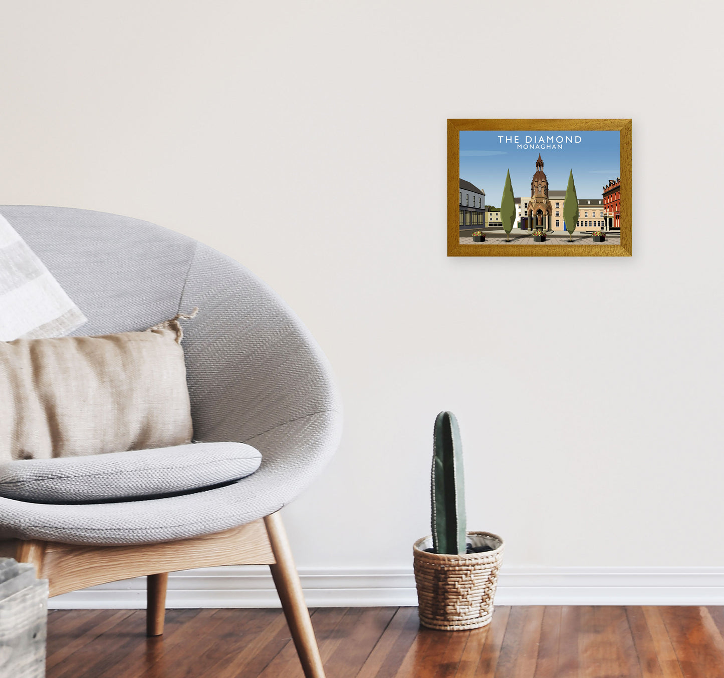 The Diamond Monaghan Travel Art Print by Richard O'Neill, Framed Wall Art A4 Print Only