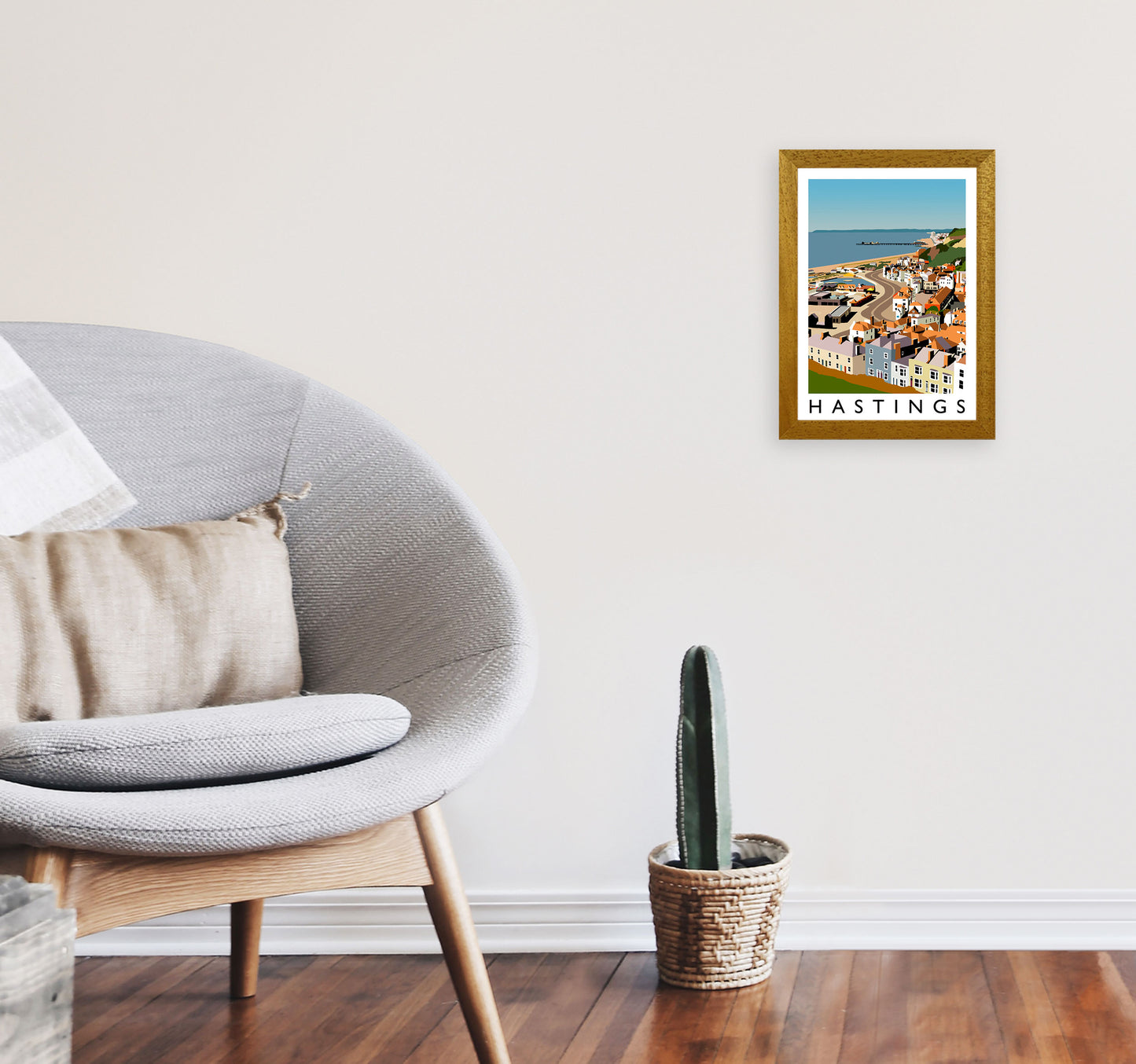 Hastings Framed Digital Art Print by Richard O'Neill A4 Print Only
