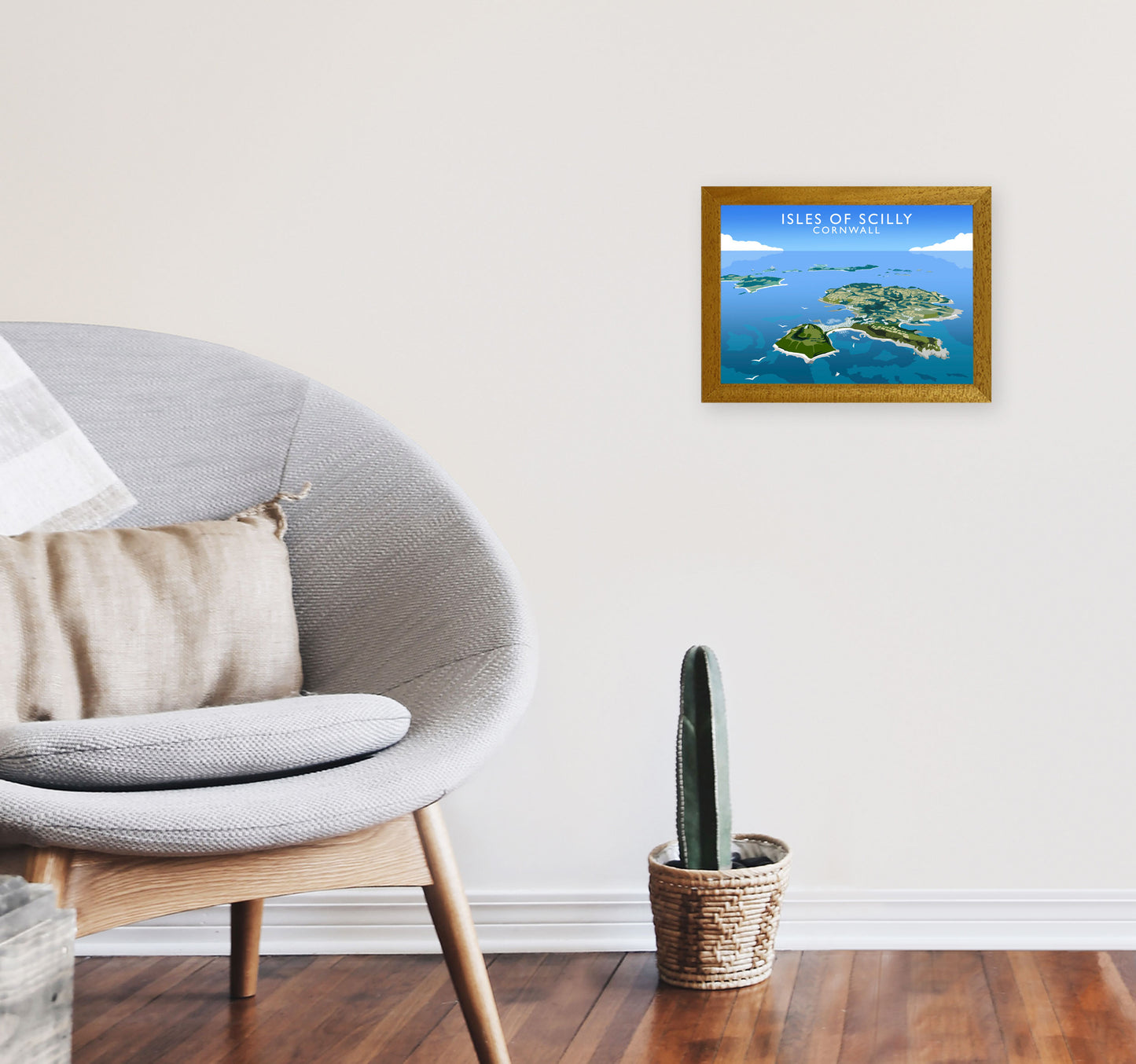 Isles of Scilly Cornwall Framed Digital Art Print by Richard O'Neill A4 Print Only