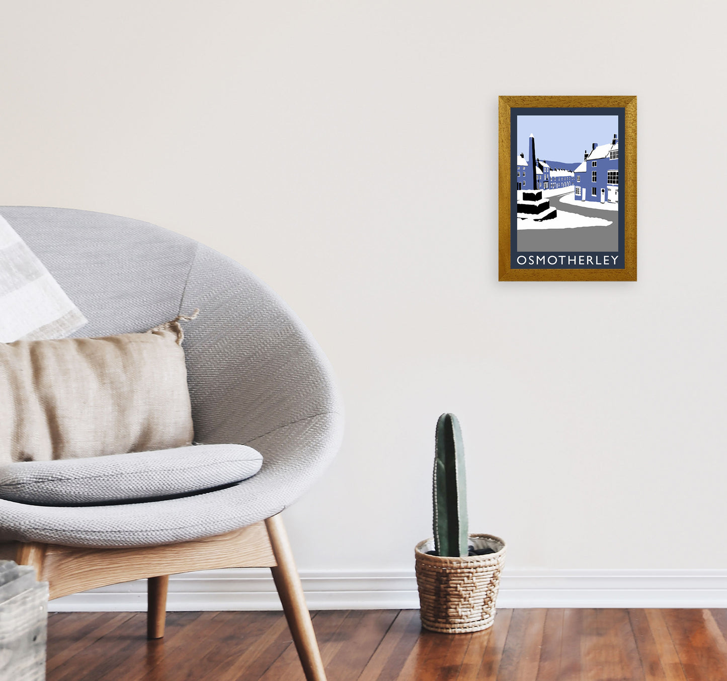 Osmotherley Travel Art Print by Richard O'Neill, Framed Wall Art A4 Print Only