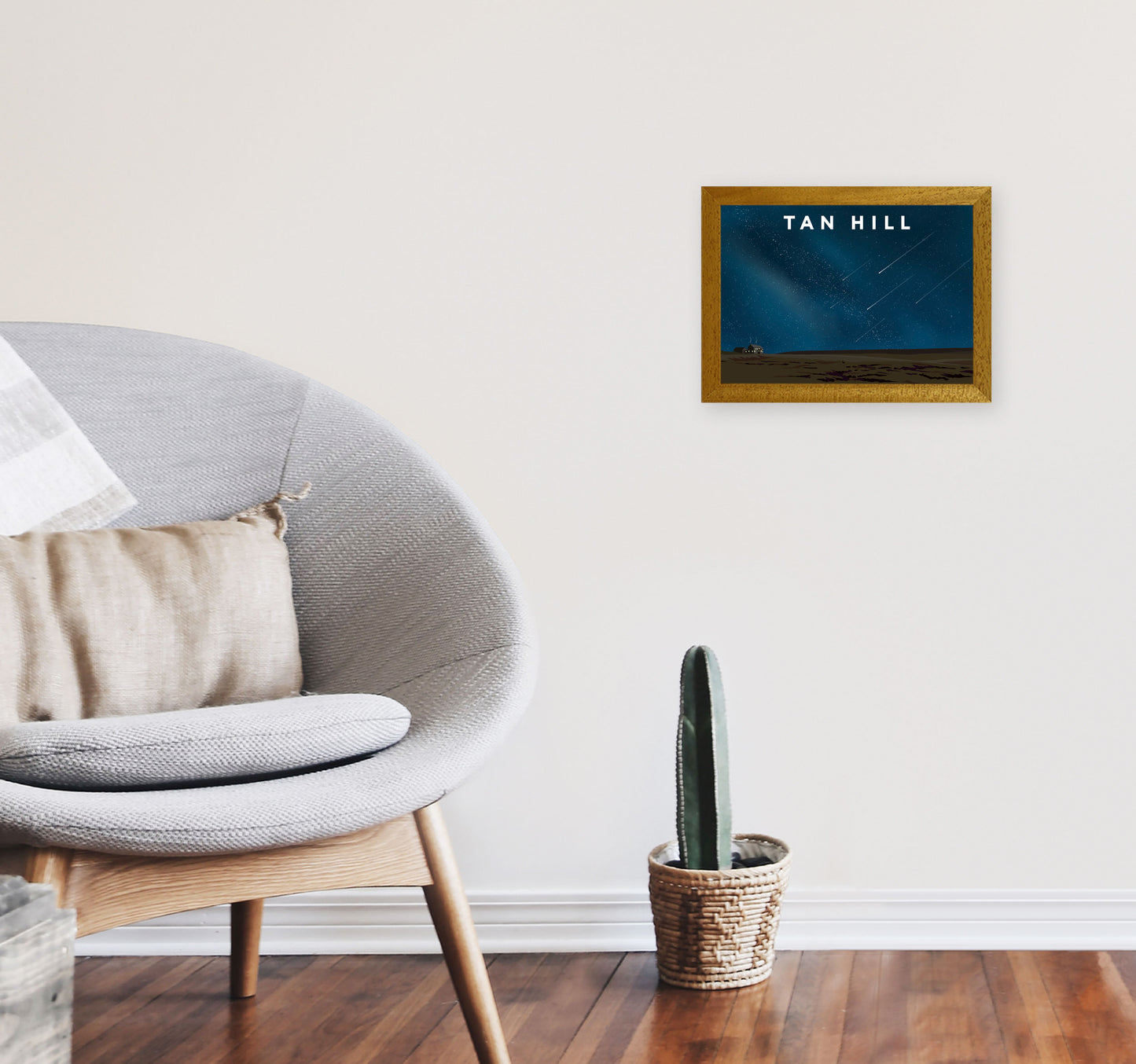 Tan Hill Travel Art Print by Richard O'Neill, Framed Wall Art A4 Print Only