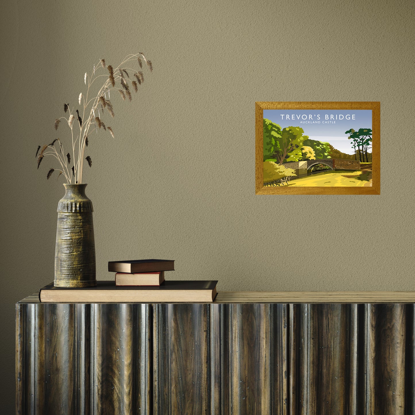 Trevor's Bridge by Richard O'Neill A4 Oak Frame