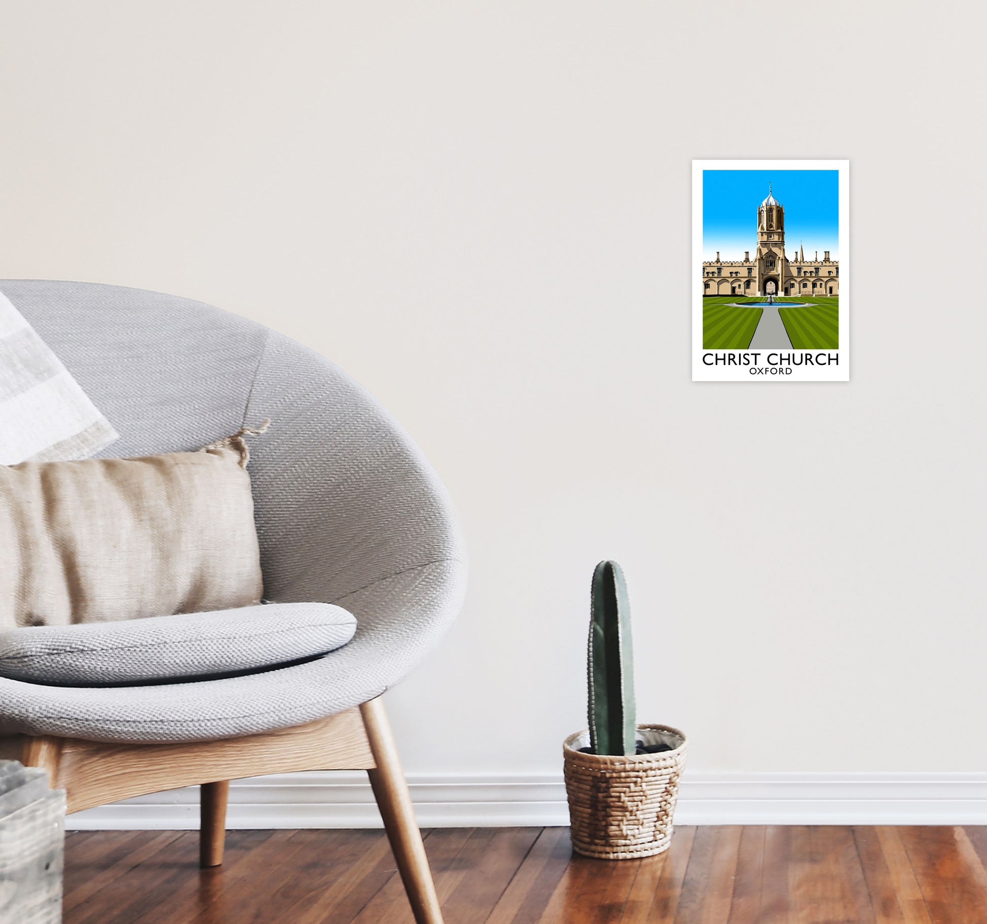 Christ Church Oxford by Richard O'Neill A4 Black Frame