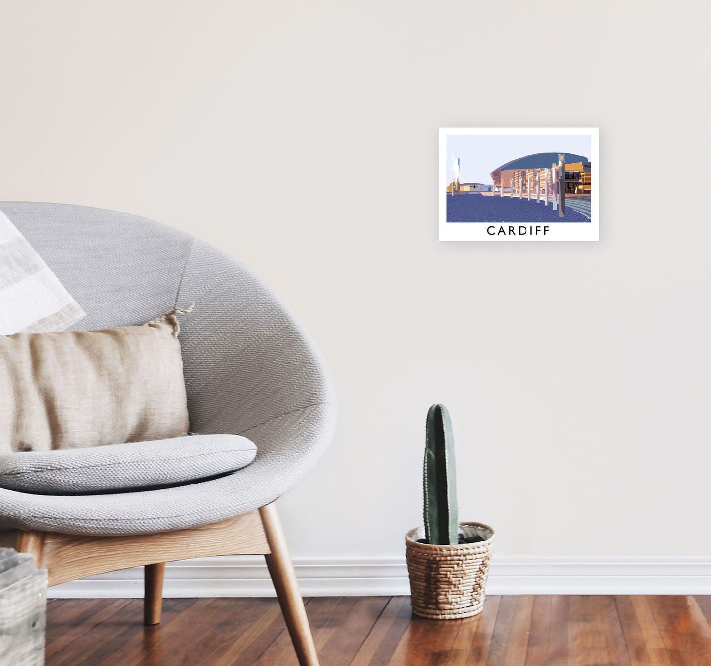 Cardiff by Richard O'Neill A4 Black Frame