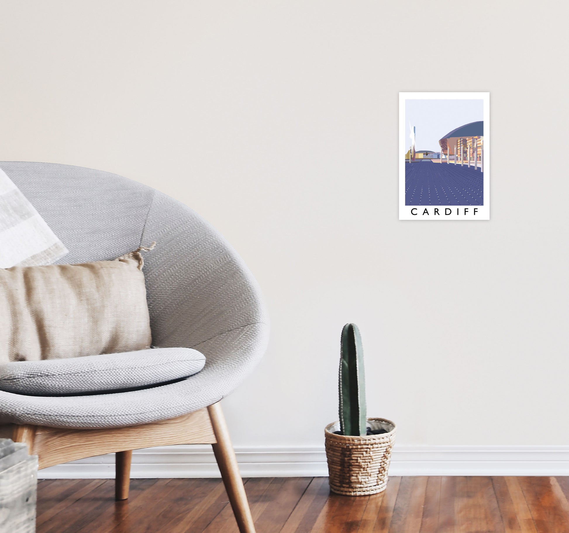 Cardiff by Richard O'Neill A4 Black Frame