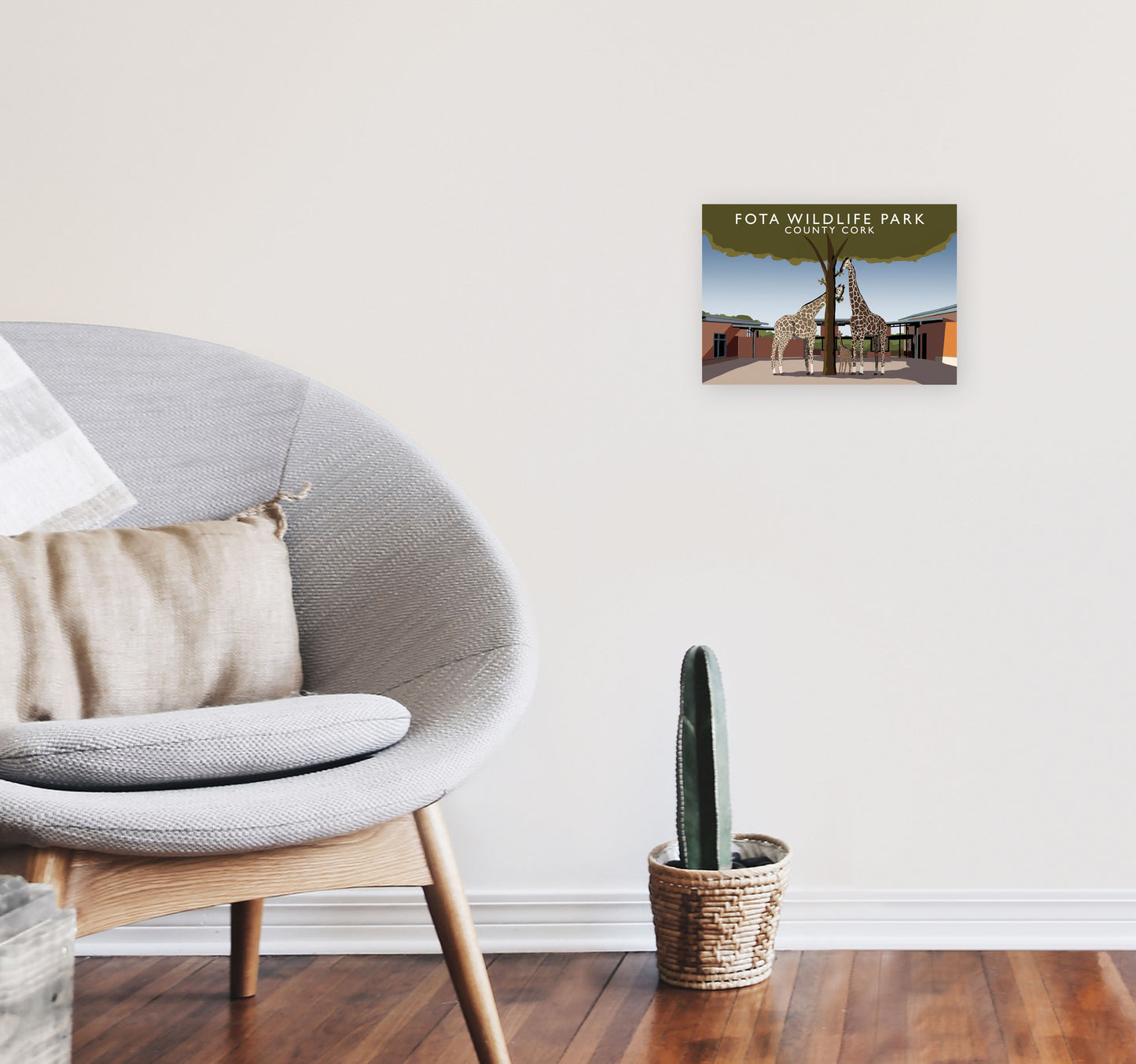 Fota Wildlife Park by Richard O'Neill A4 Black Frame