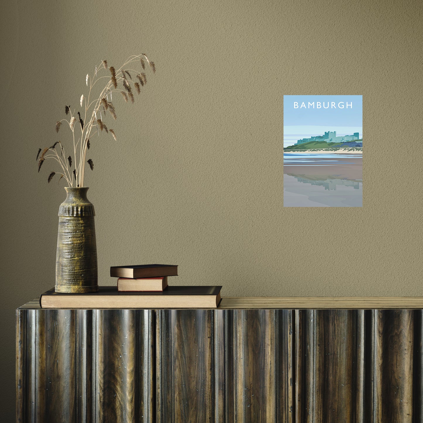 Bamburgh portrait by Richard O'Neill A4 Print Only