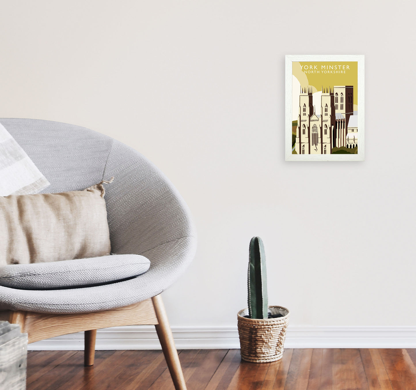 York Minster Art Print by Richard O'Neill A4 Oak Frame