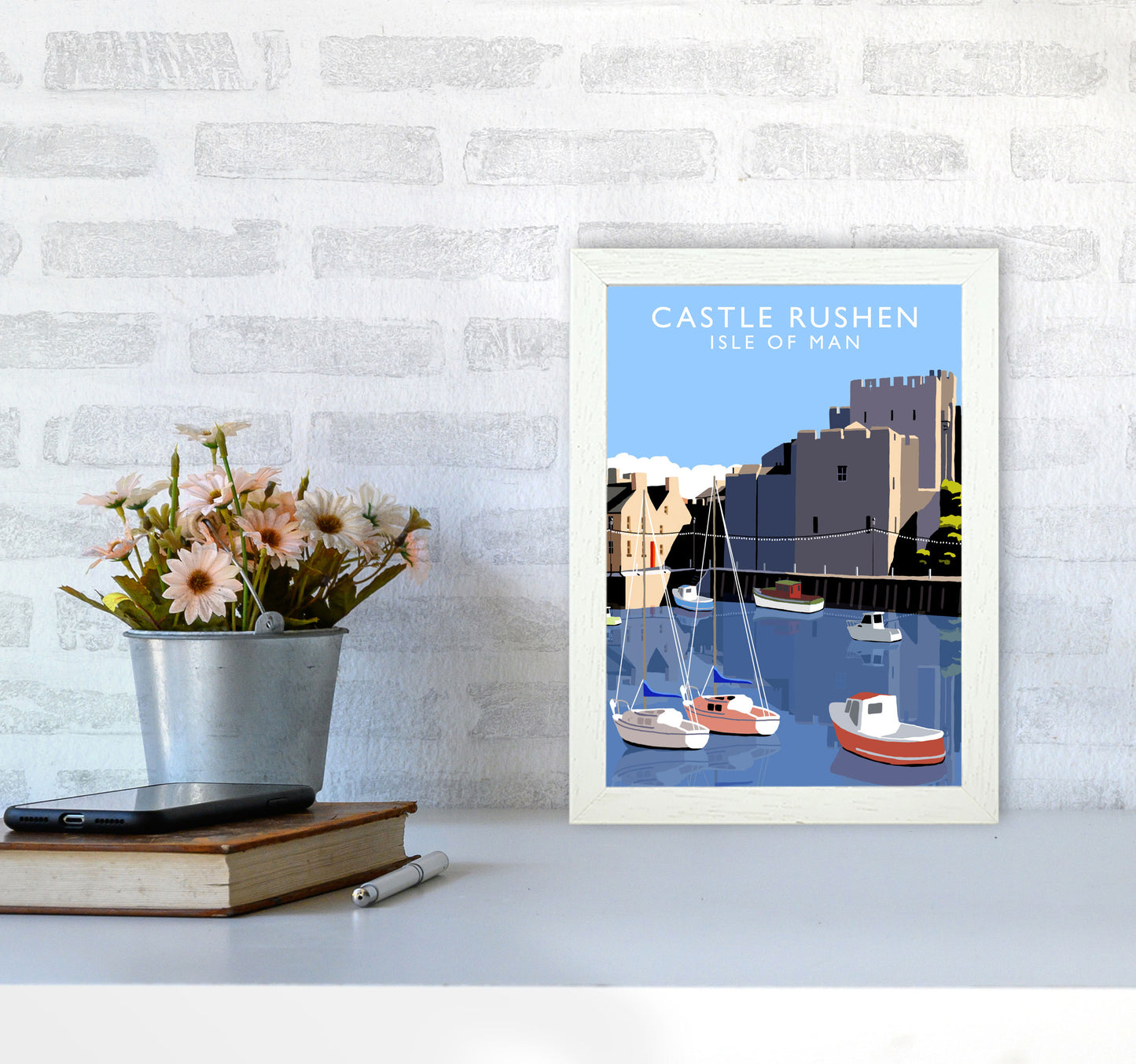 Castle Rushen by Richard O'Neill A4 Oak Frame