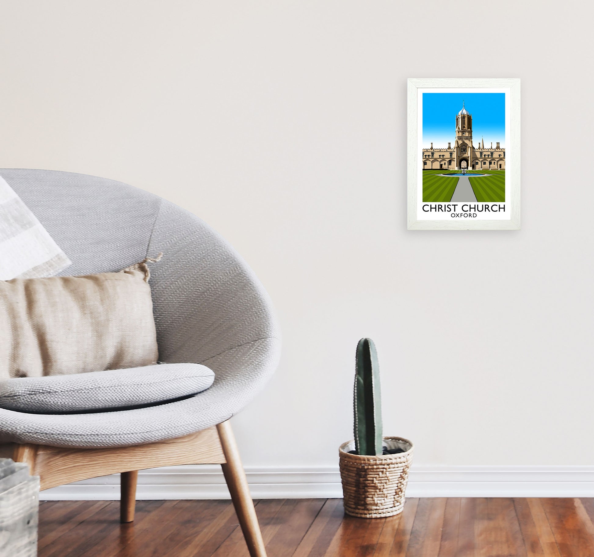 Christ Church Oxford by Richard O'Neill A4 Oak Frame