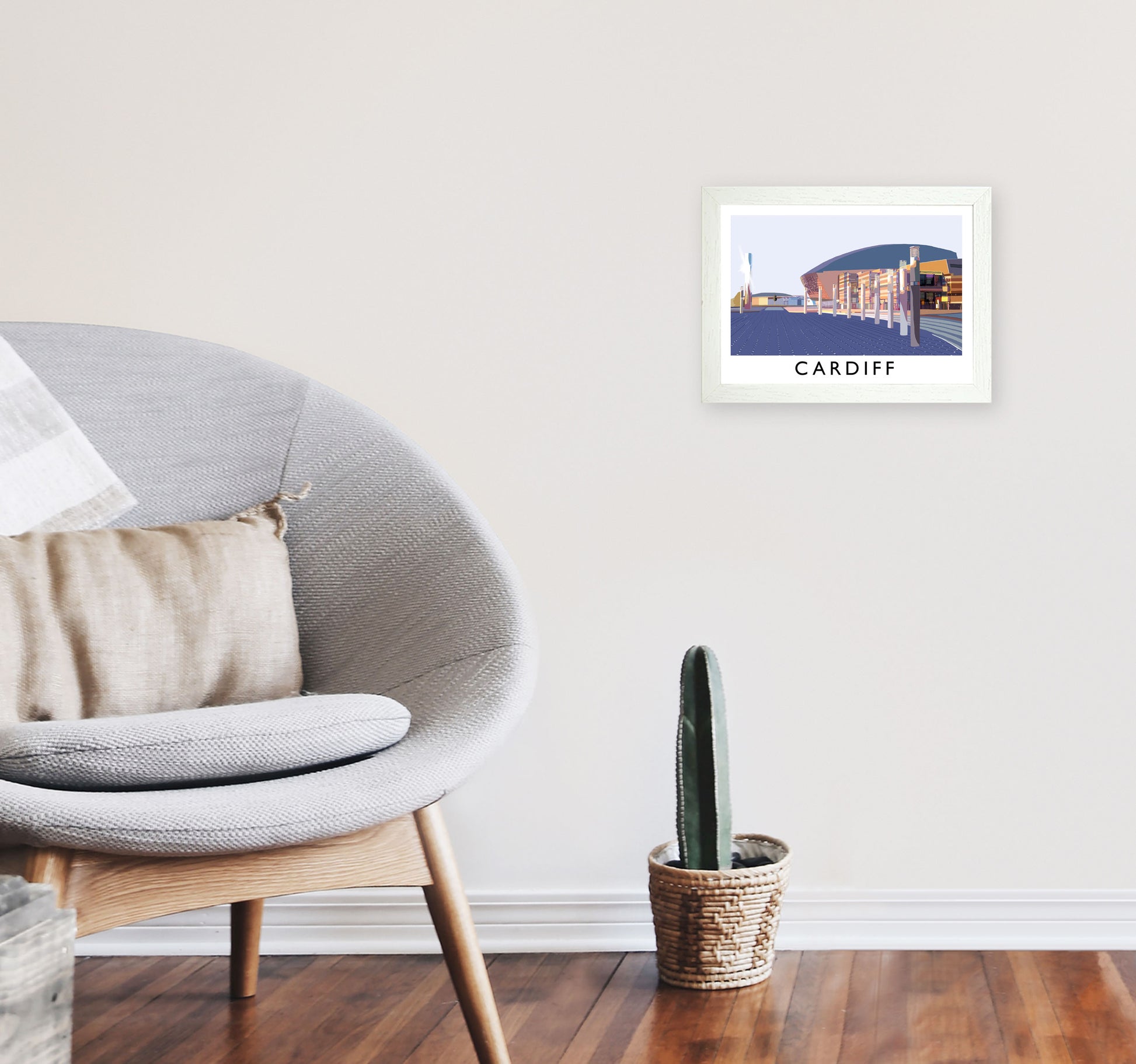 Cardiff by Richard O'Neill A4 Oak Frame