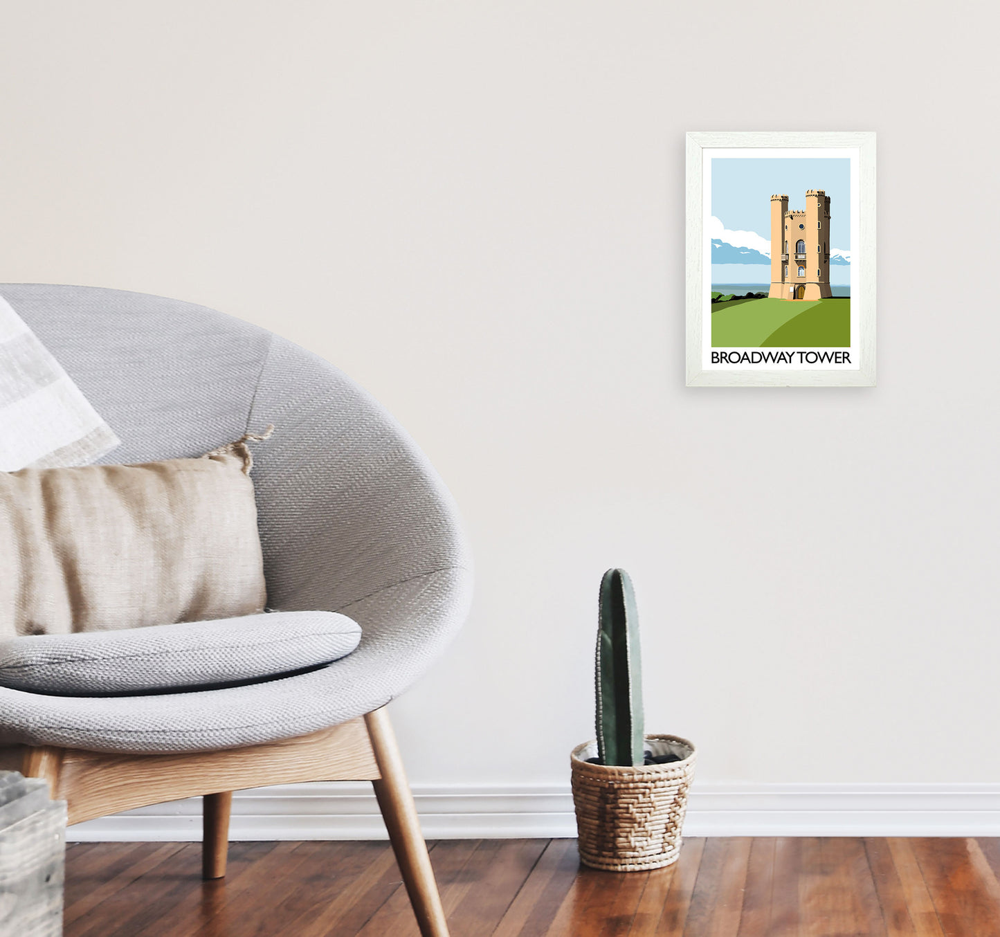 Broadway Tower Art Print by Richard O'Neill A4 Oak Frame
