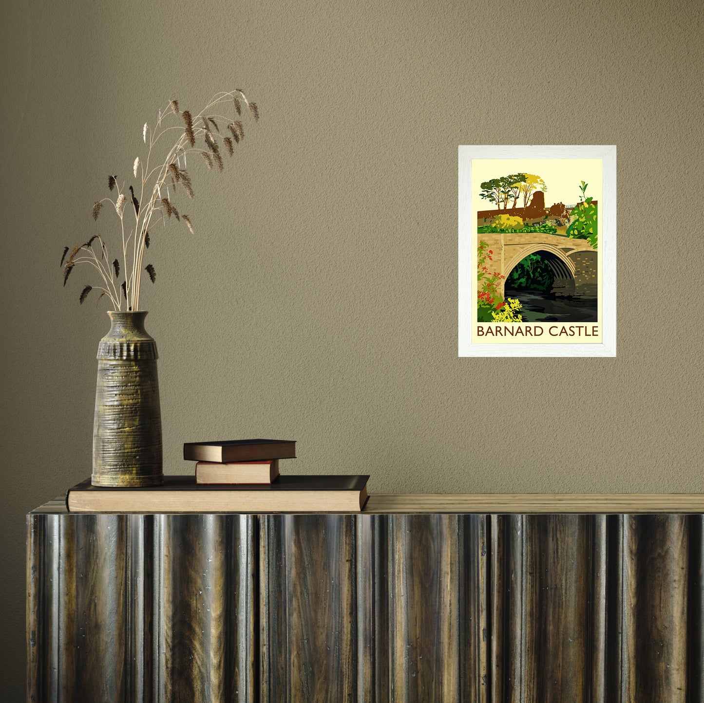 Barnard Castle 4 by Richard O'Neill A4 White Frame