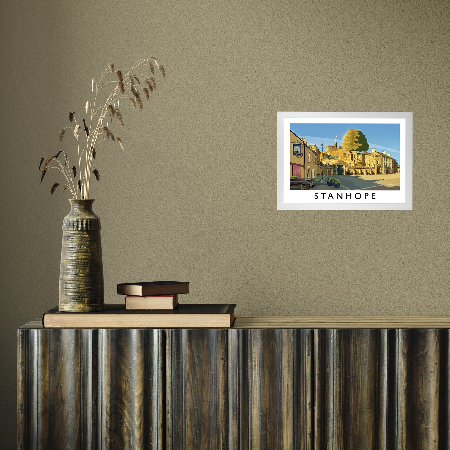 Stanhope by Richard O'Neill A4 White Frame
