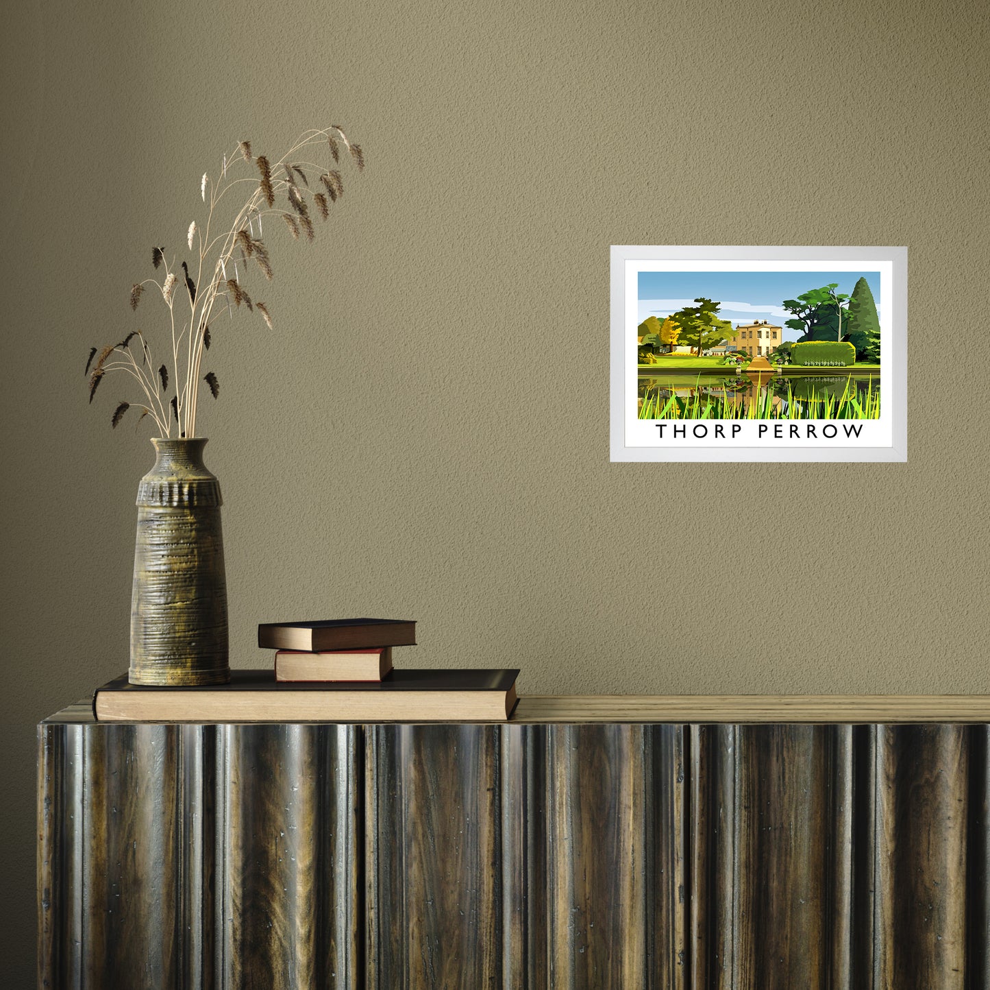 Thorp Perrow by Richard O'Neill A4 White Frame