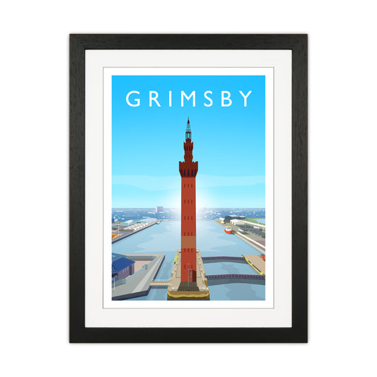 Grimsby Portrait Art Print by Richard O'Neill Black Grain