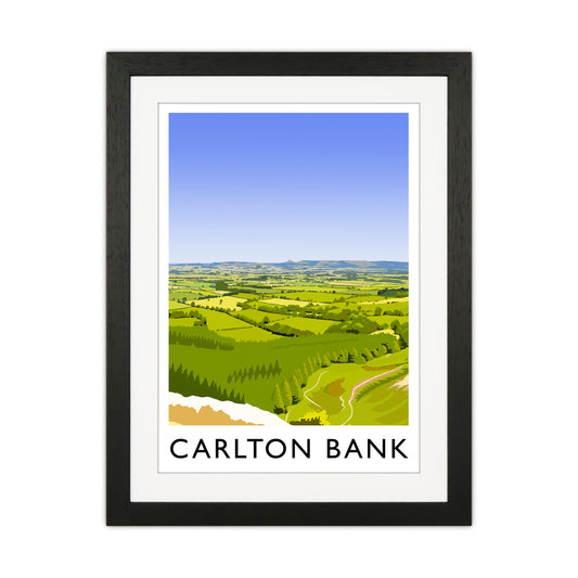 Carlton Bank portrait Travel Art Print by Richard O'Neill Black Grain