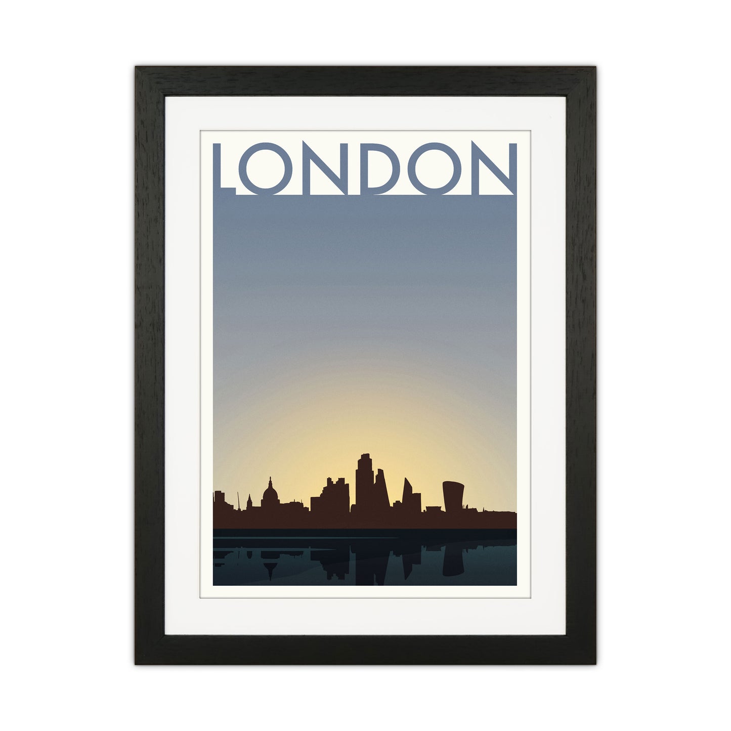 London 4 (Day) Travel Art Print by Richard O'Neill Black Grain