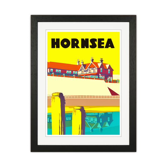 Hornsea 2 Portrait Travel Art Print by Richard O'Neill Black Grain