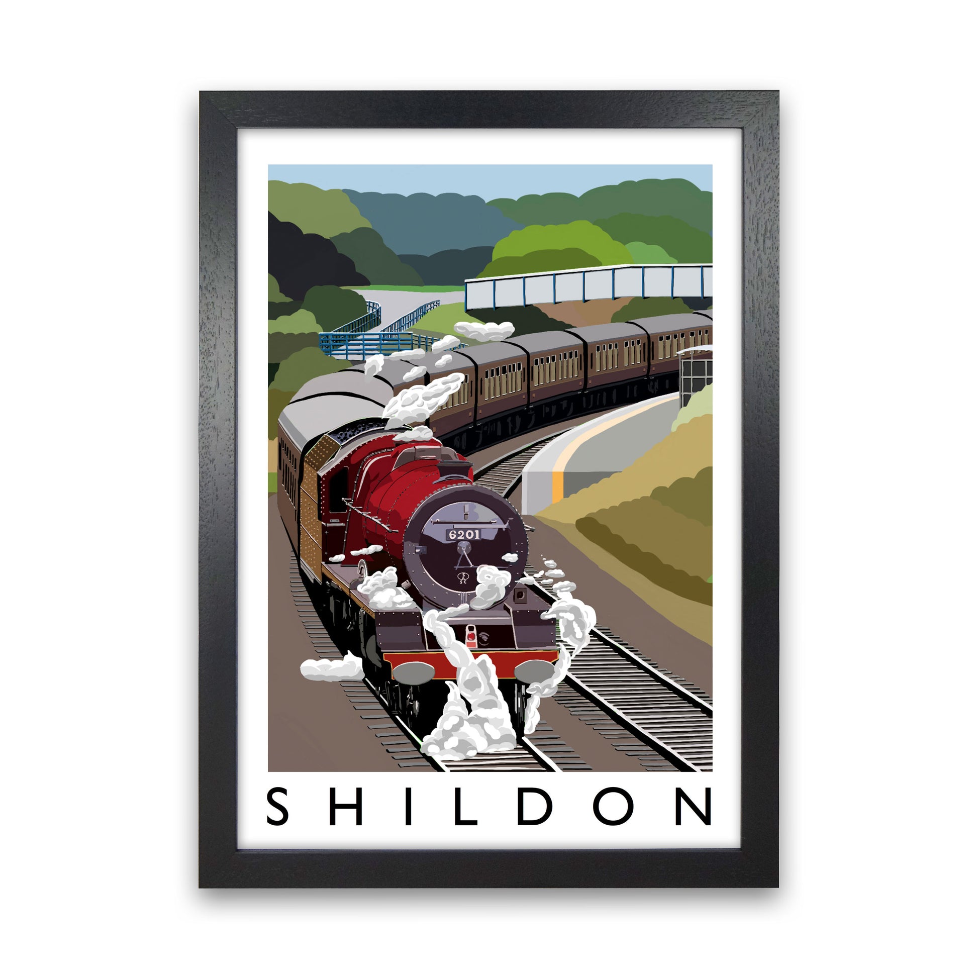 Shildon Art Print by Richard O'Neill Black Grain