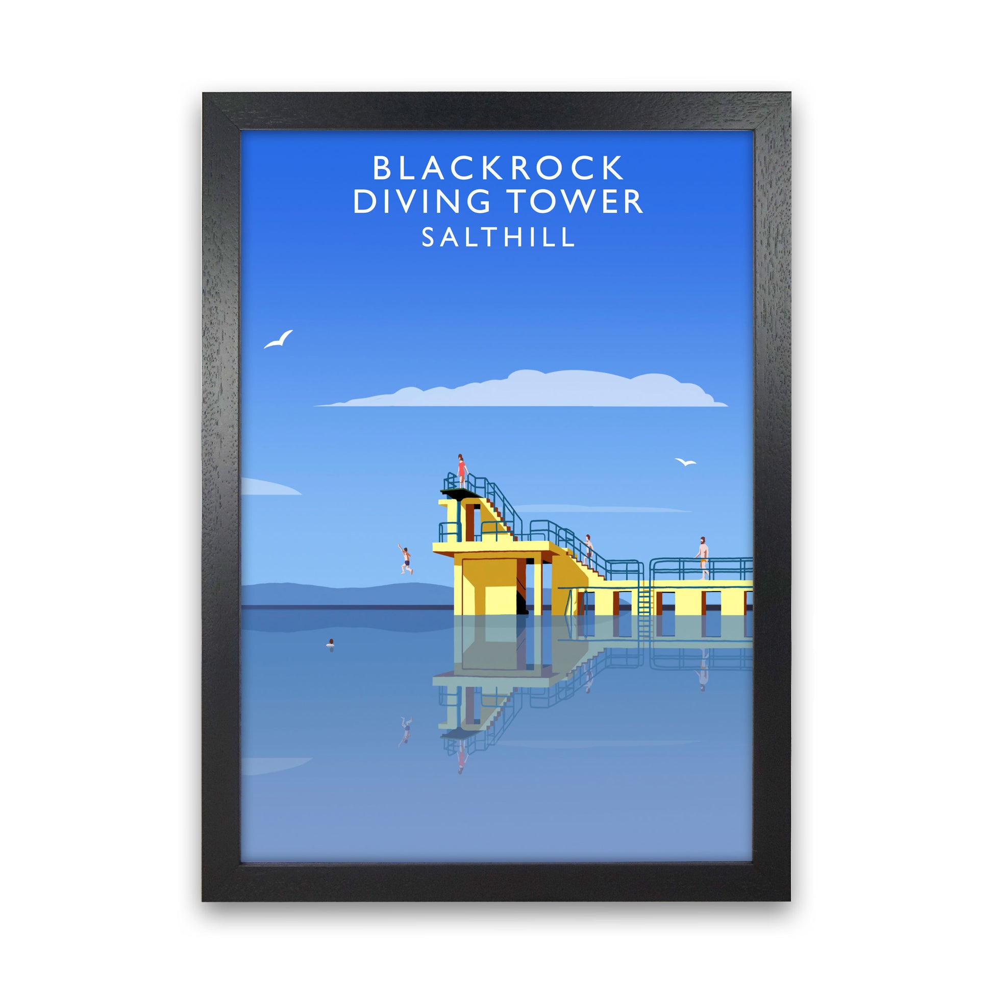 Blackrock Diving Tower (Portrait) by Richard O'Neill Black Grain