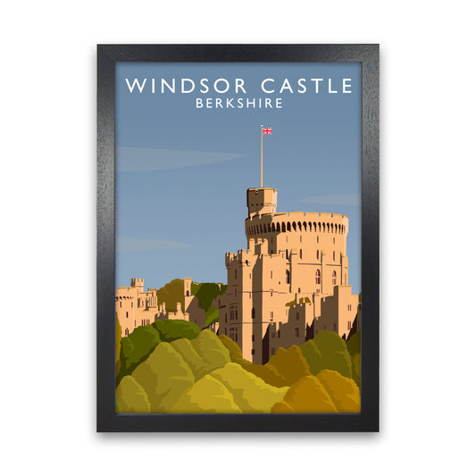 Windsor Castle Berkshire Travel Art Print by Richard O'Neill Black Grain