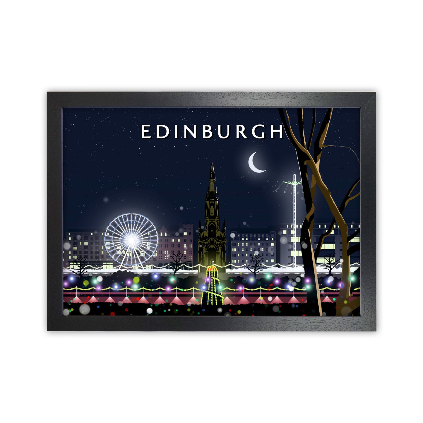 Edinburgh Night by Richard O'Neill Black Grain