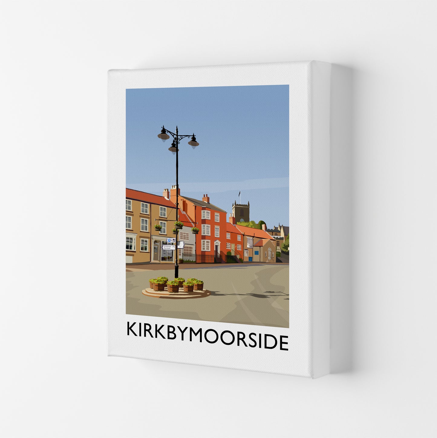 Kirkbymoorside Portrait Art Print by Richard O'Neill Canvas