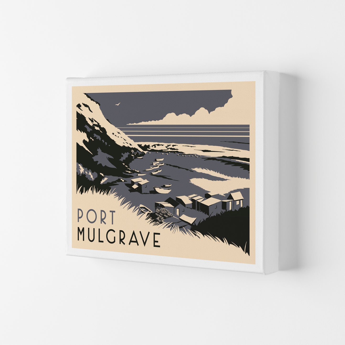 Port Mulgrave Travel Art Print by Richard O'Neill Canvas