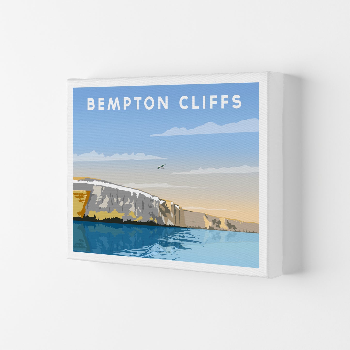 Bempton Cliffs Travel Art Print by Richard O'Neill Canvas