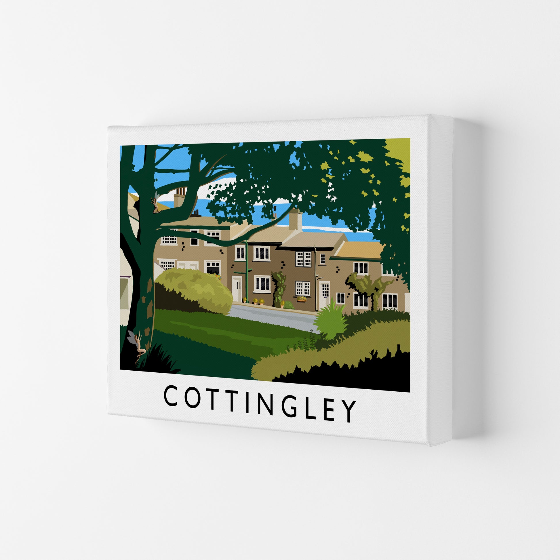 Cottingley Travel Art Print by Richard O'Neill Canvas