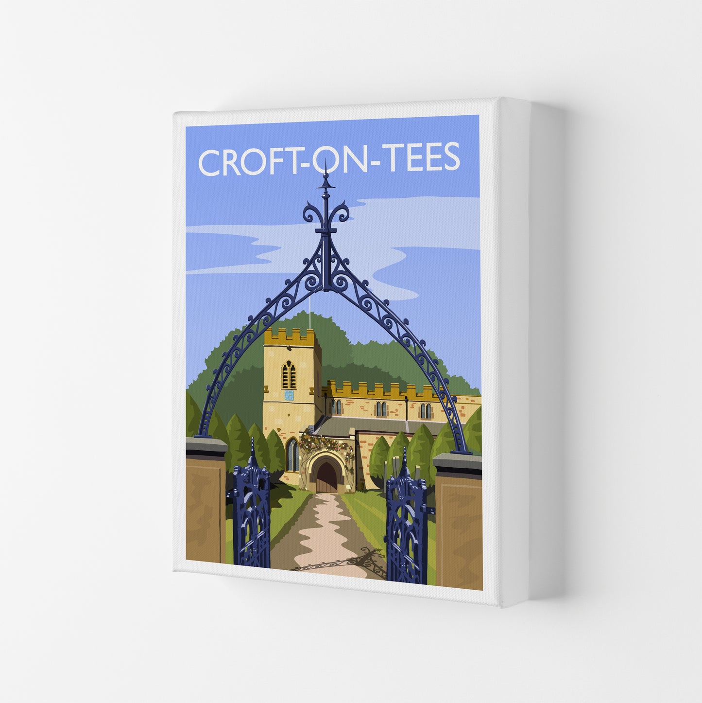 Croft-on-Tees Travel Art Print by Richard O'Neill Canvas