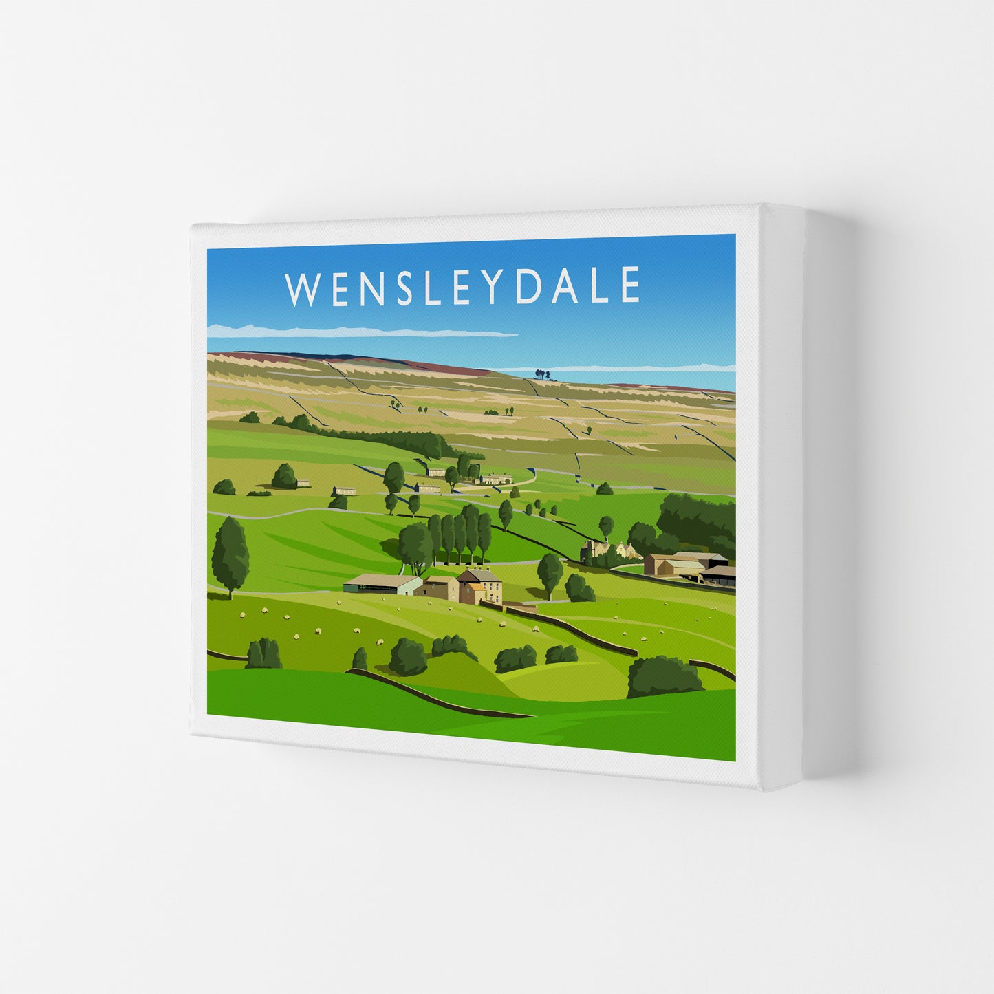 Wensleydale 3 Travel Art Print by Richard O'Neill Canvas