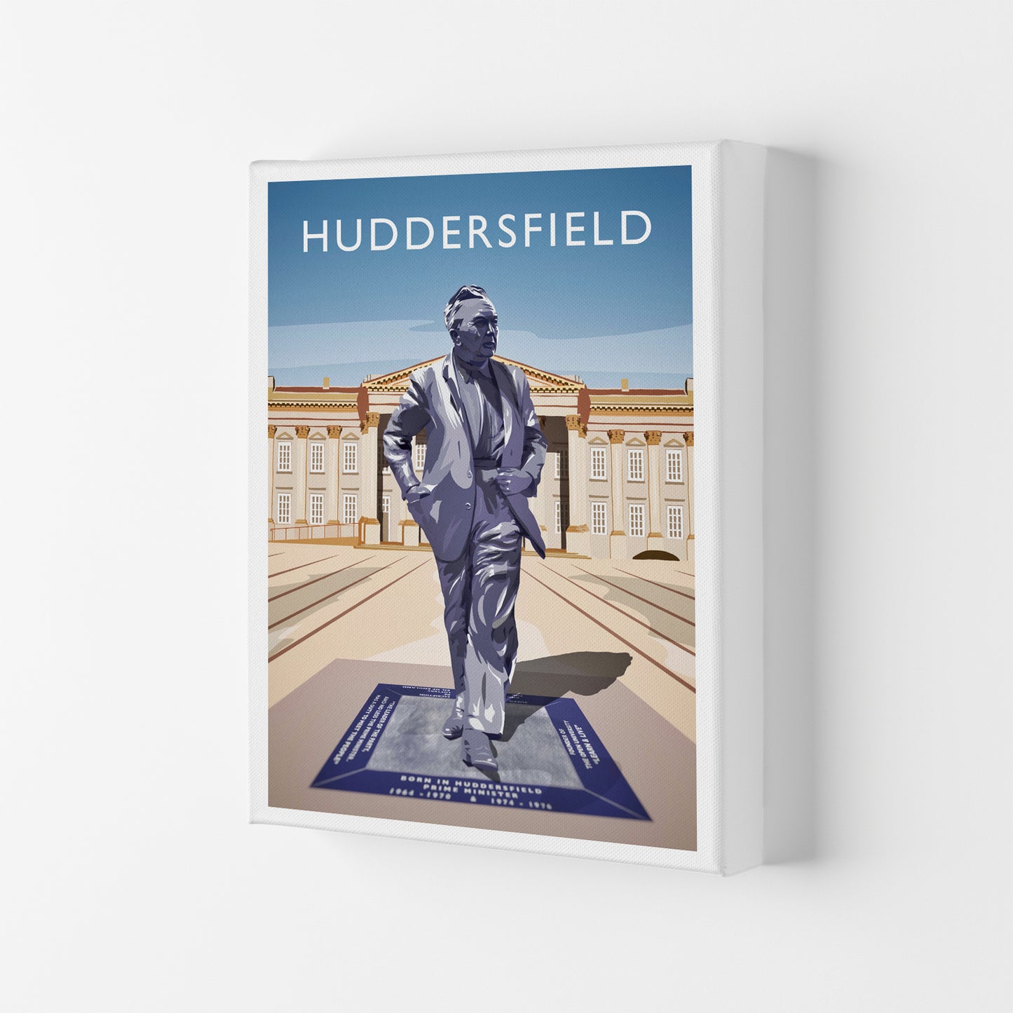 Huddersfield Portrait Travel Art Print by Richard O'Neill Canvas