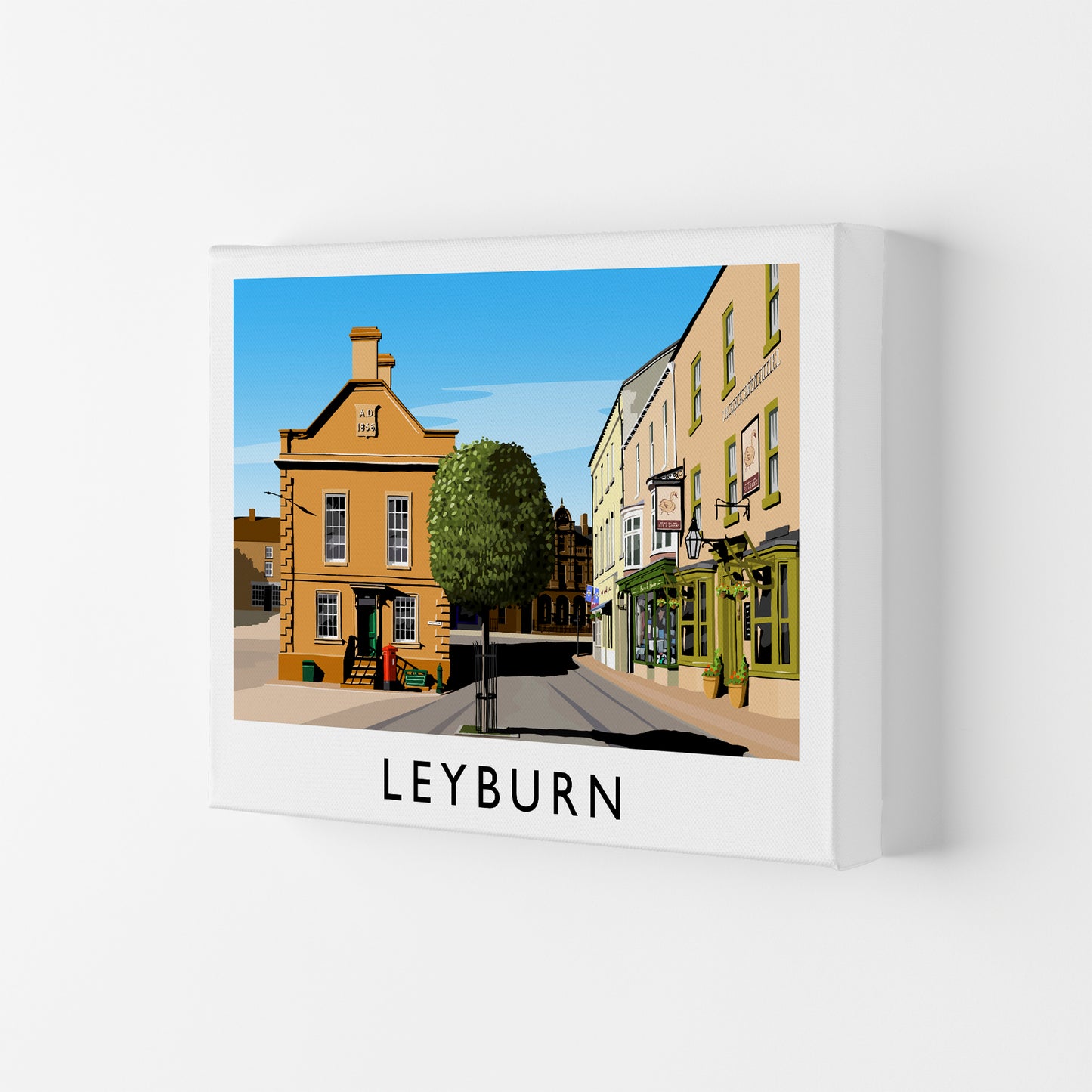 Leyburn 3 Travel Art Print by Richard O'Neill Canvas