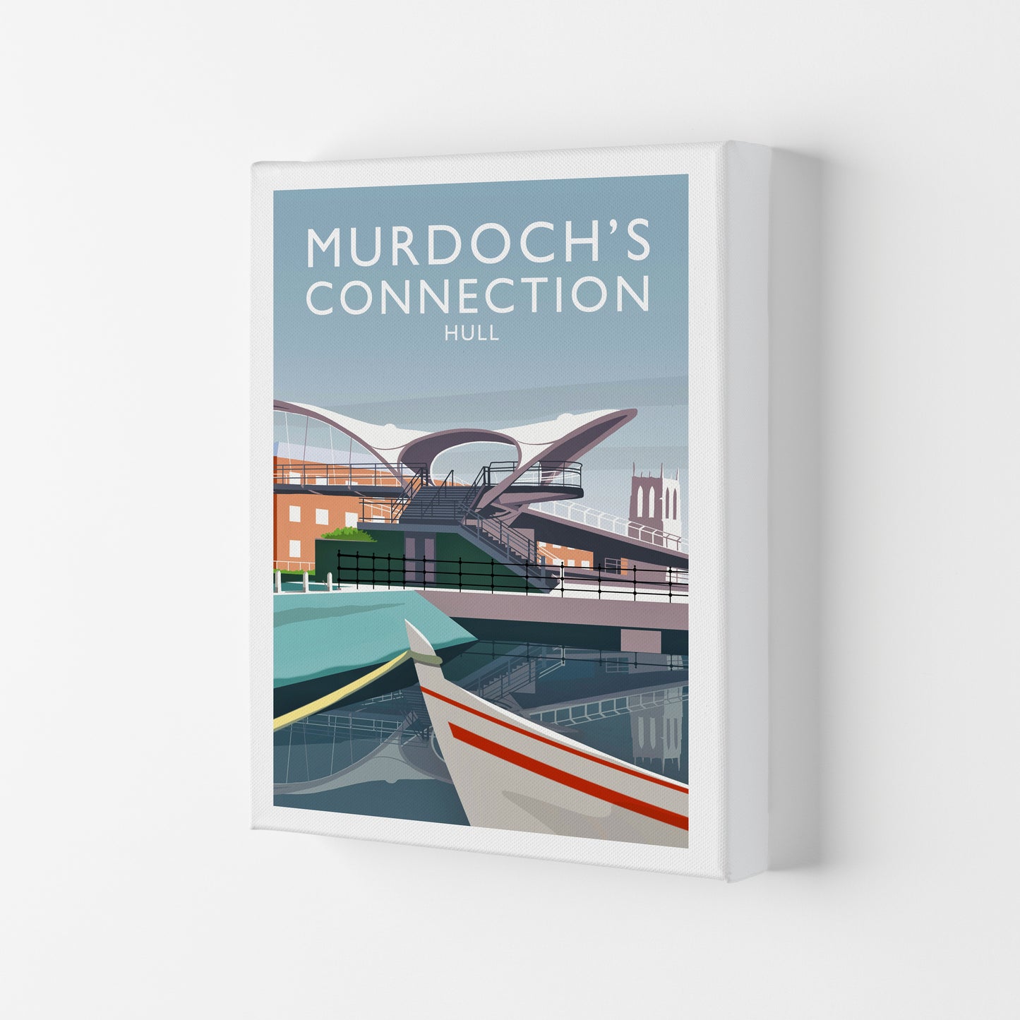 Murdoch's Connection portrait Travel Art Print by Richard O'Neill Canvas