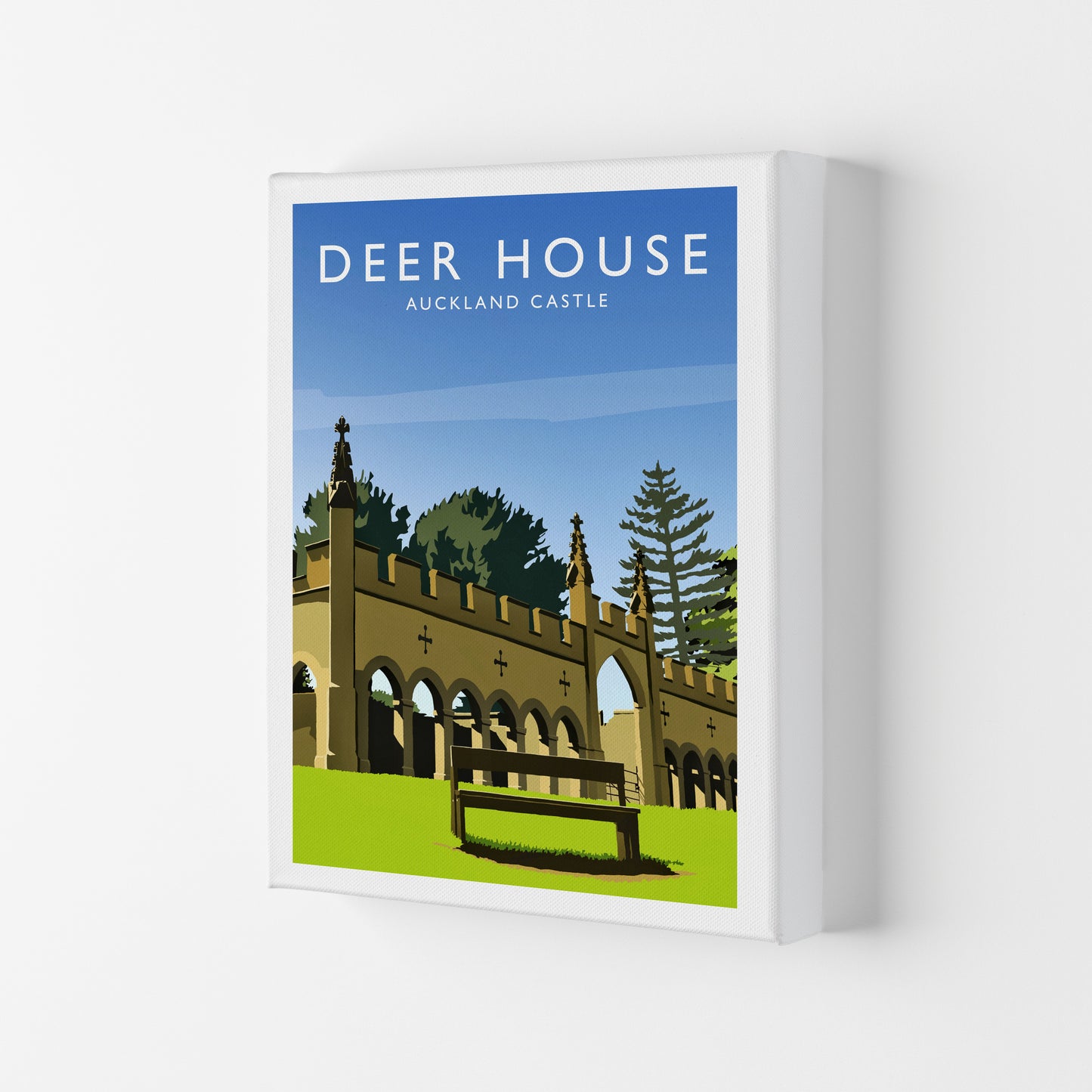 Deer House portrait Travel Art Print by Richard O'Neill Canvas