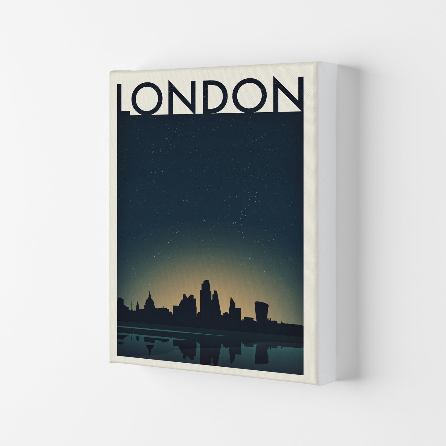 London 4 (Night) Travel Art Print by Richard O'Neill Canvas