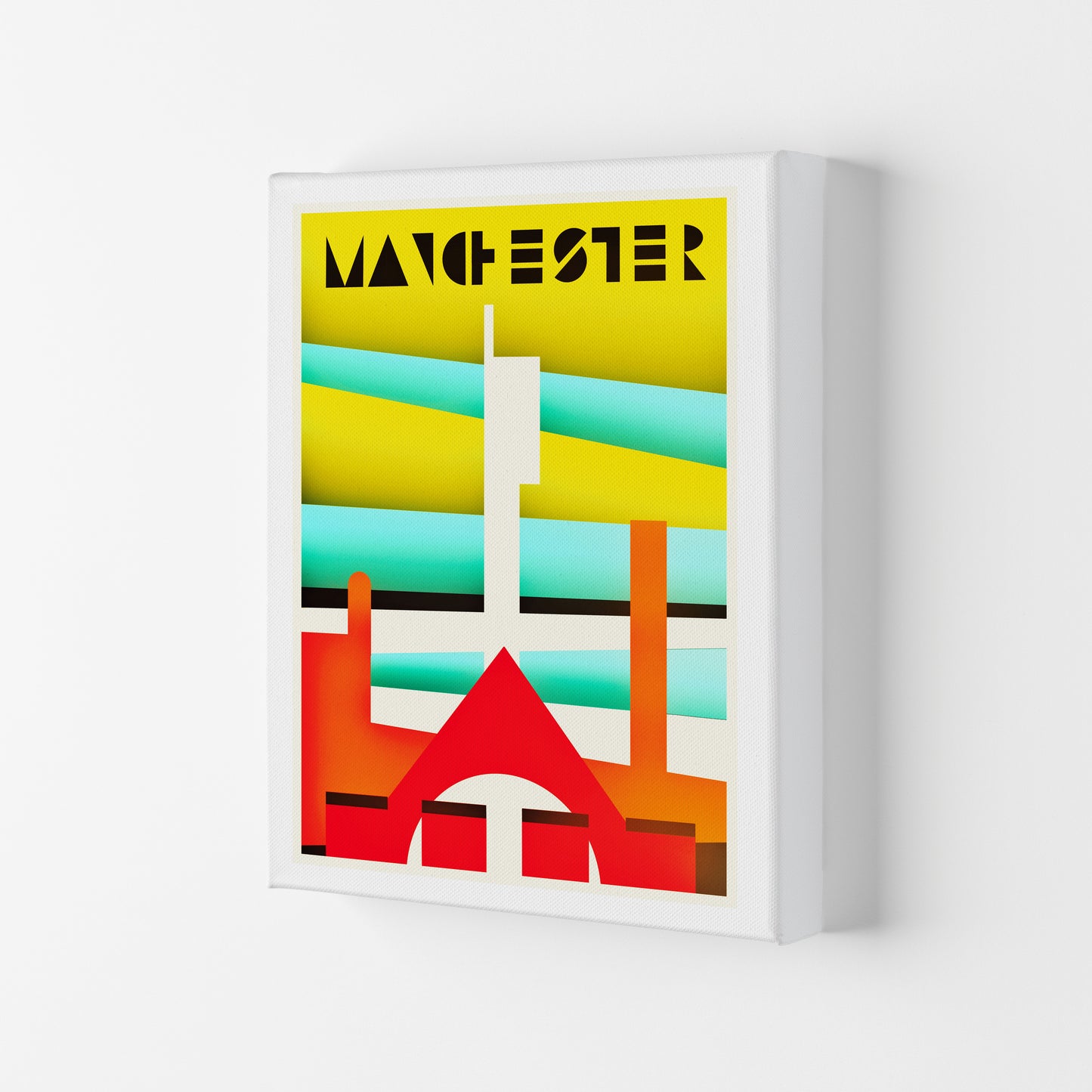 Manchester Travel Art Print by Richard O'Neill Canvas