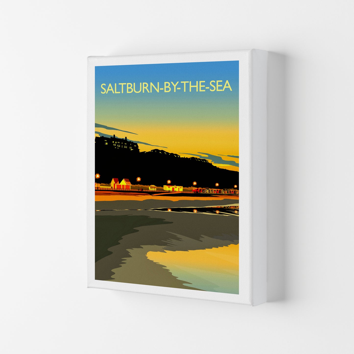 Saltburn-By-The-Sea 3 Portrait Travel Art Print by Richard O'Neill Canvas