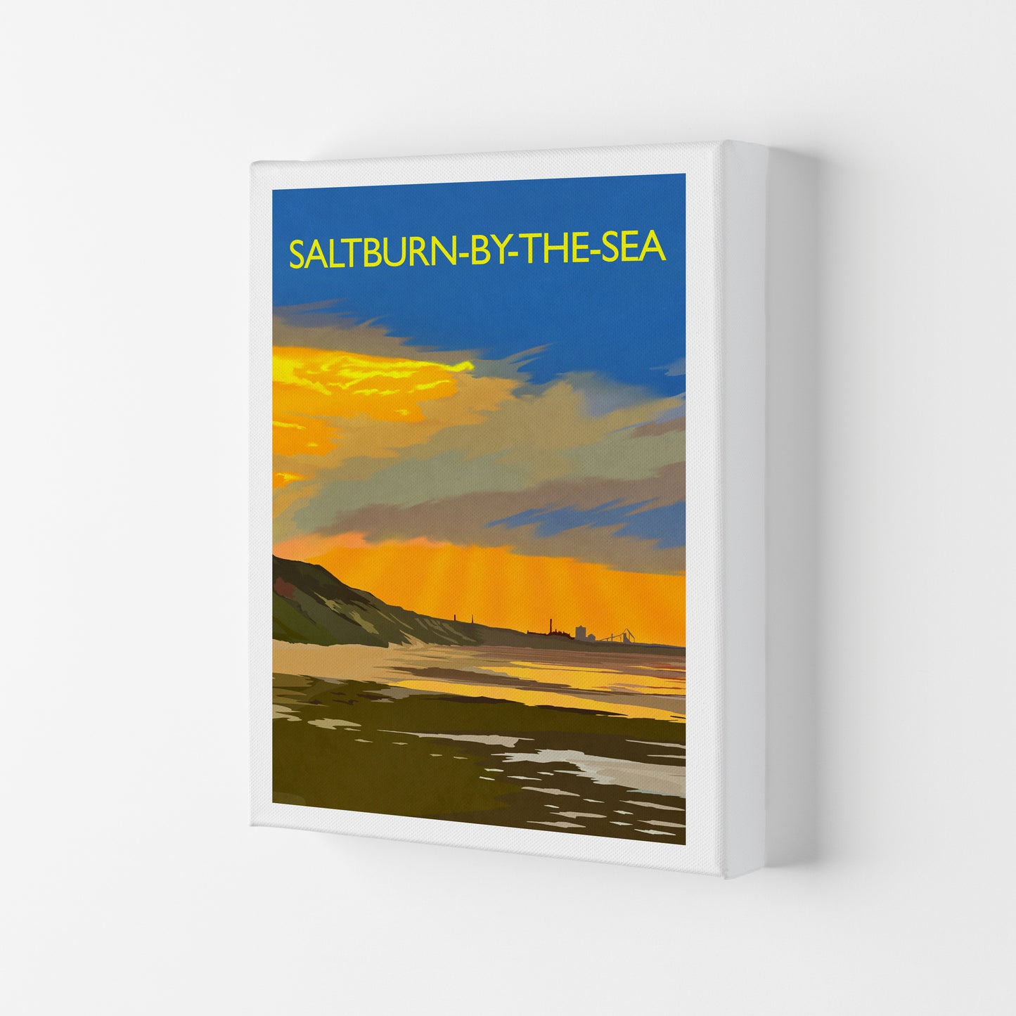 Saltburn-By-The-Sea 4 Portrait Travel Art Print by Richard O'Neill Canvas