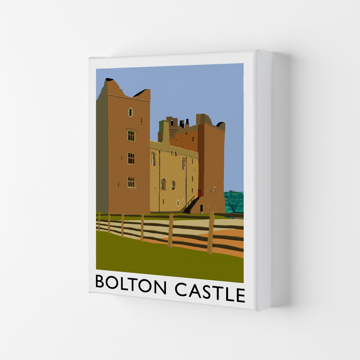 Bolton Castle Framed Digital Art Print by Richard O'Neill Canvas