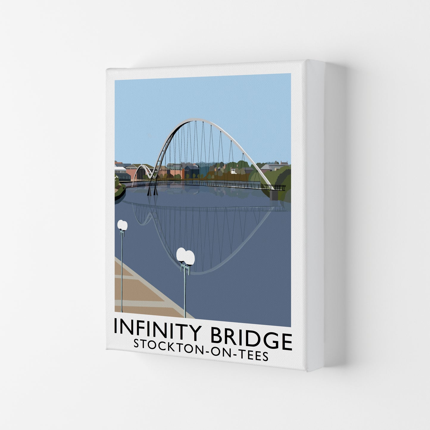 Infinity Bridge Stockton-On-Tees Art Print by Richard O'Neill Canvas