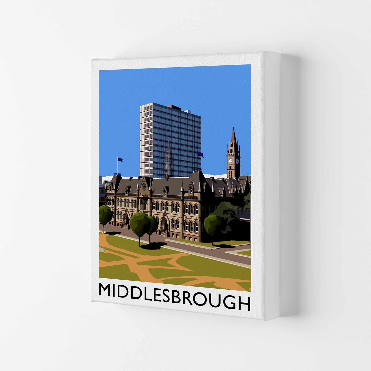 Middlesbrough Art Print by Richard O'Neill Canvas