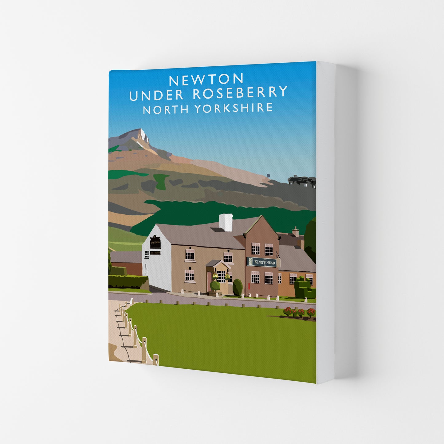 Newton Under Roseberry Art Print by Richard O'Neill Canvas