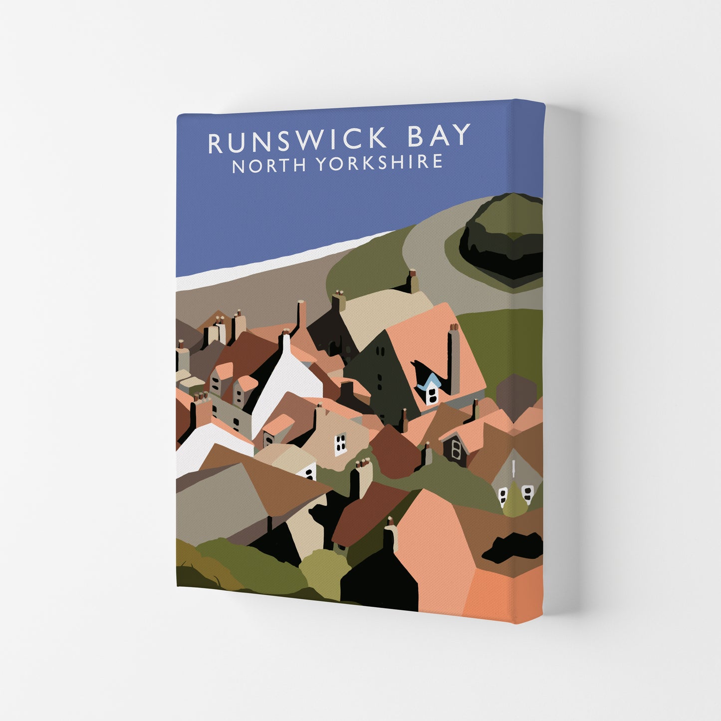 Runswick Bay North Yorkshire Art Print by Richard O'Neill Canvas
