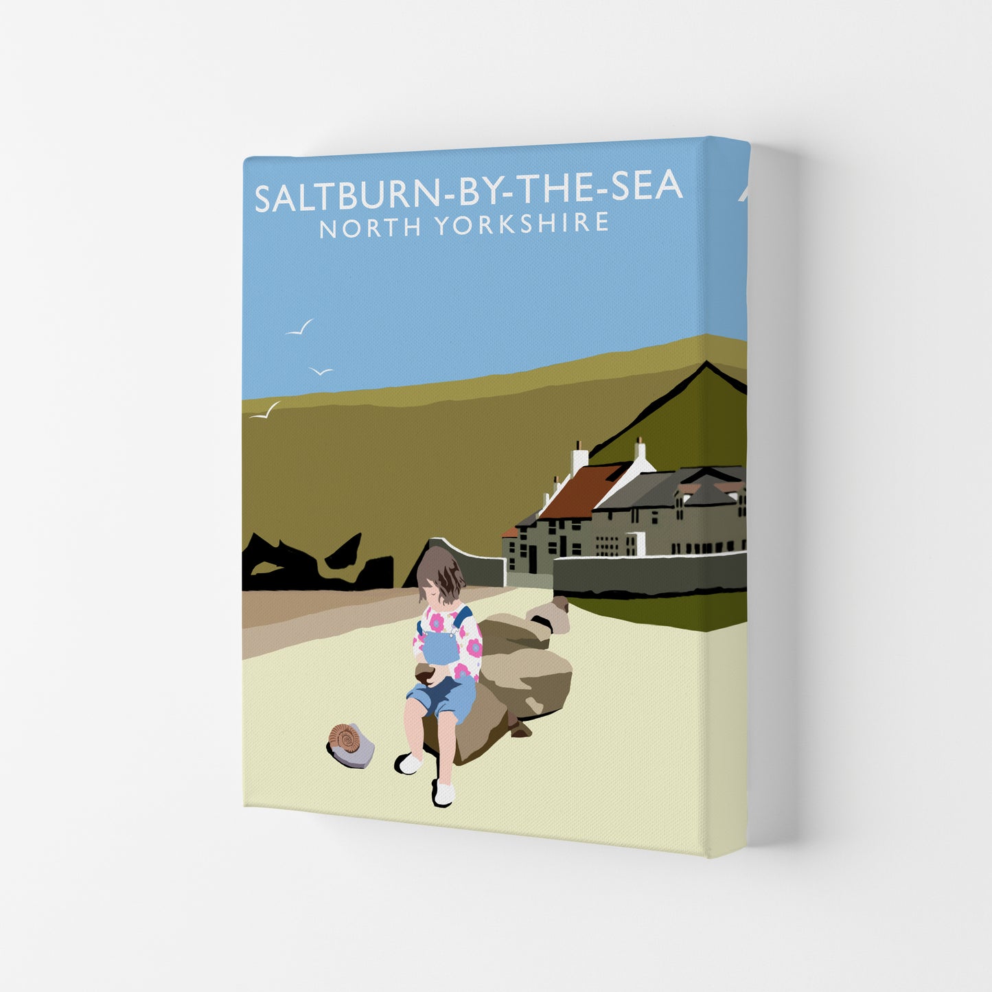 Saltburn-By-The-Sea North Yorkshire Art Print by Richard O'Neill Canvas