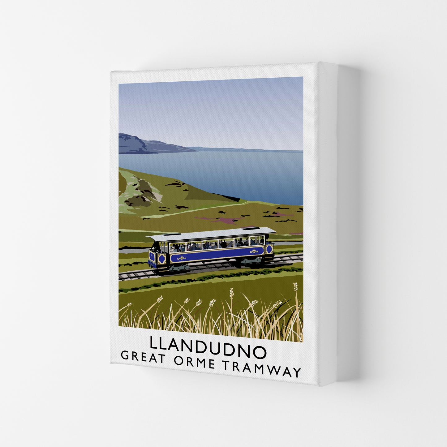 Llando Great Orme Tramway Art Print by Richard O'Neill Canvas