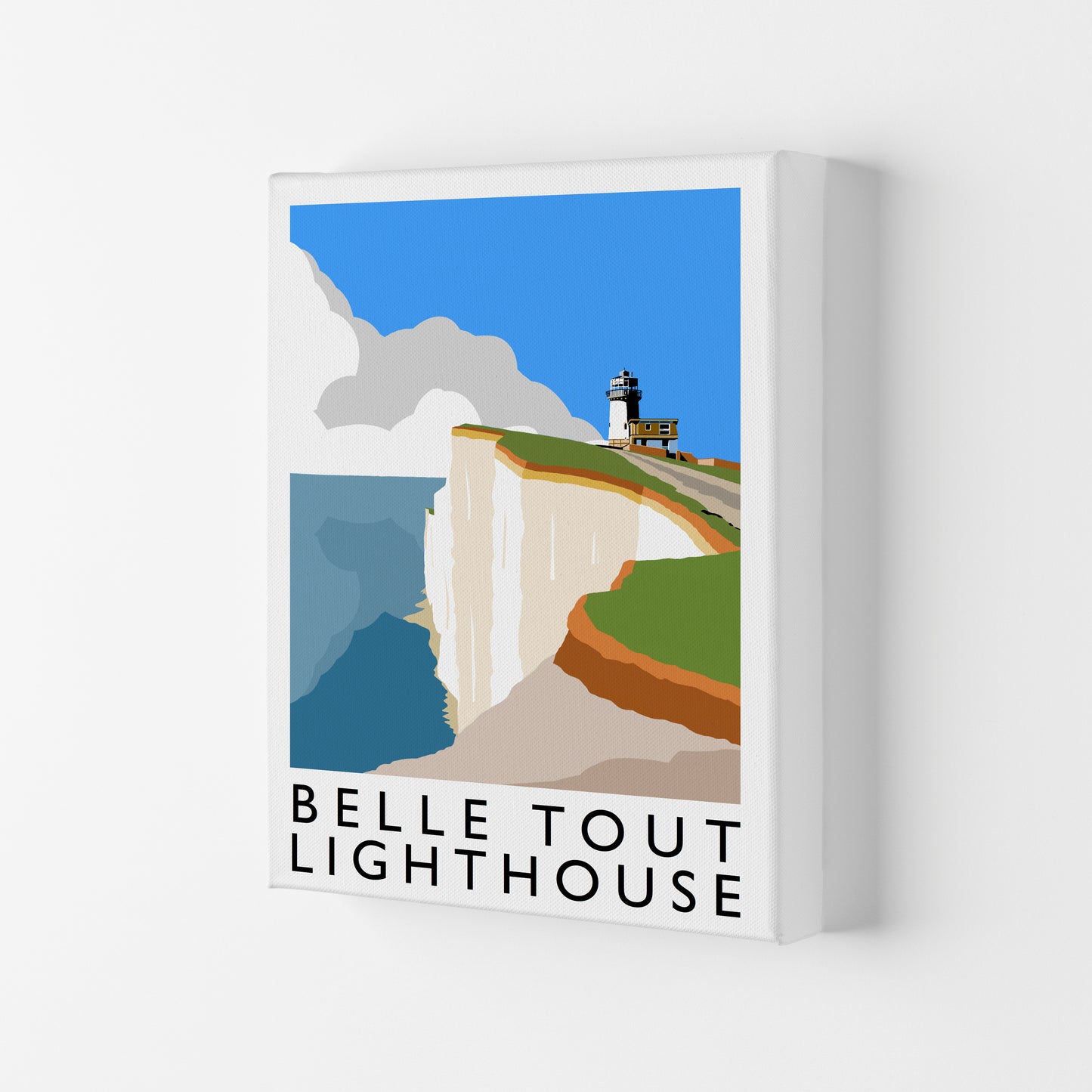 Belle Tout Lighthouse Framed Digital Art Print by Richard O'Neill Canvas