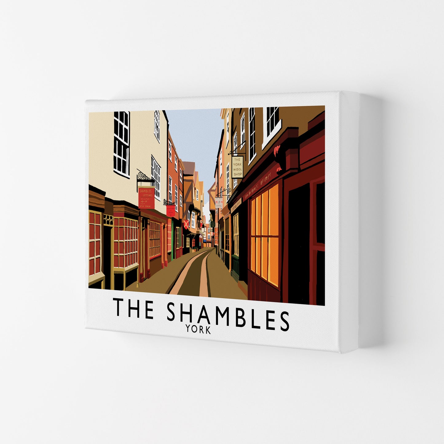 The Shambles by Richard O'Neill Yorkshire Art Print, Vintage Travel Poster Canvas